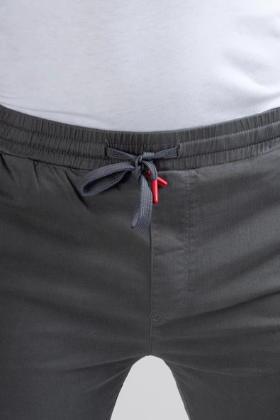 FBI Jeans Dar Ve Lastikli Paça Beli İplikli Kanvas Kumaş Slimfit Jogger Pantolon - 5