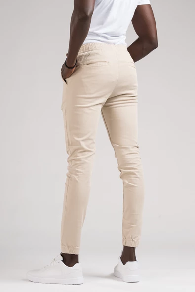 FBI Jeans Dar Ve Lastikli Paça Beli İplikli Kanvas Kumaş Slimfit Jogger Pantolon - 9