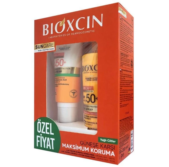 Bioxcin Suncare Yağlı Ciltler İçin Sprey 200 ml + Krem 50 ml