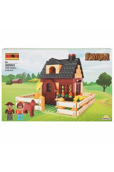 Çiftlik Hayatı Keyfi Evde: 218 Parça 2 Figürlü Çiftlik Evi Blok Yapım Seti - 3