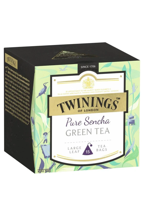 Twinings Pure Sencha Green Tea Bardak Poşet Çay 15 Adet