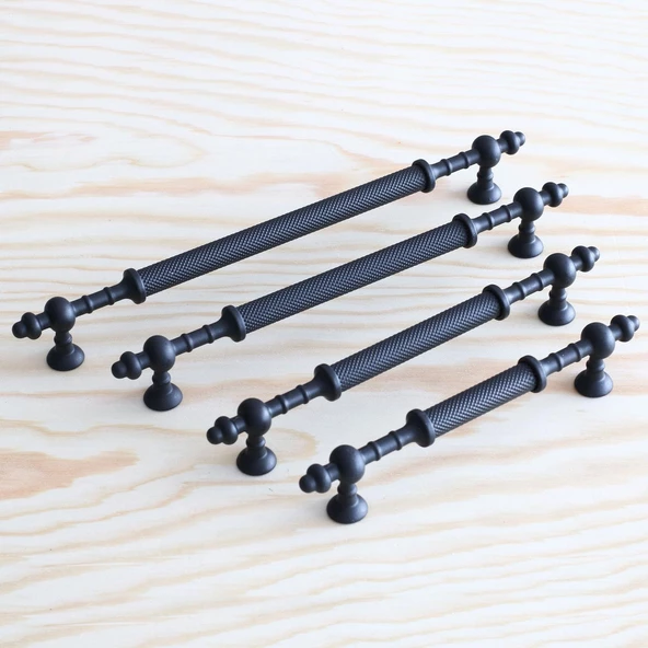 Ladin Siyah Metal Kulp 128 mm (12.8 cm) Mobilya Çekmece Mutfak Dolabı Dolap Kapak Kulpları Kulbu - 2
