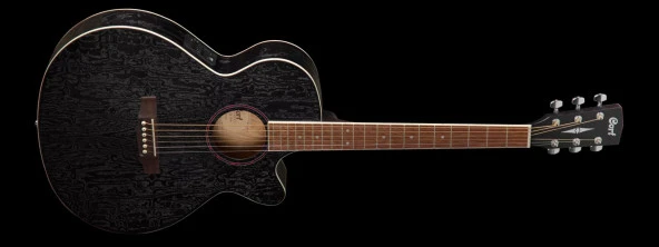 Cort Sfx-abopbk Elektro Akustik Gitar , Siyah, İnce Kasa