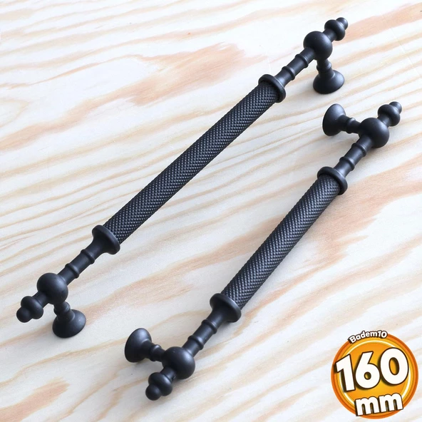 Ladin Siyah Metal Kulp 160 mm (16 cm) Mobilya Çekmece Mutfak Dolabı Dolap Kapak Kulpları Kulbu