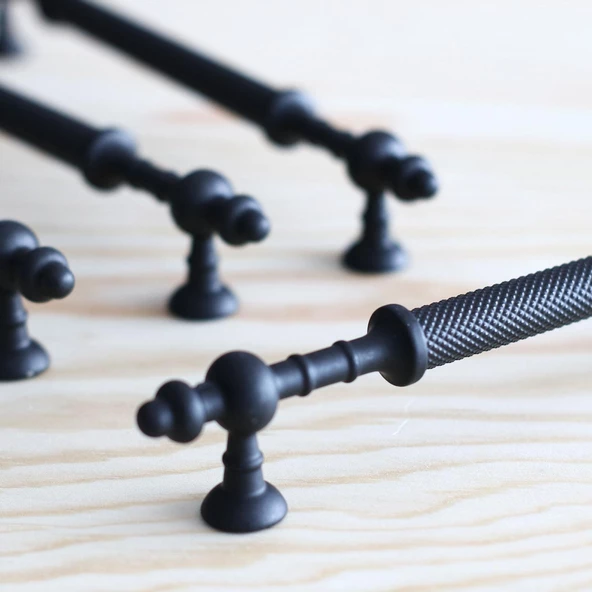 Ladin Siyah Metal Kulp 160 mm (16 cm) Mobilya Çekmece Mutfak Dolabı Dolap Kapak Kulpları Kulbu - Resim 8