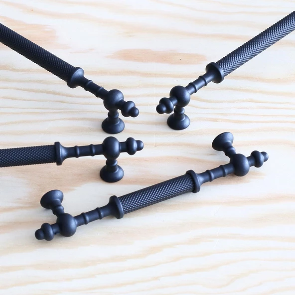 Ladin Siyah Metal Kulp 160 mm (16 cm) Mobilya Çekmece Mutfak Dolabı Dolap Kapak Kulpları Kulbu - Resim 4