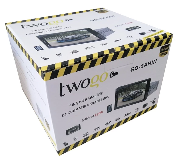 Garaj Dünyası Twogo Go Şahin Ayarlanabilir Kasa 7 Inch Bluetooth USB SD 4*50W Geri Görüş Kamerası ürün görseli 1