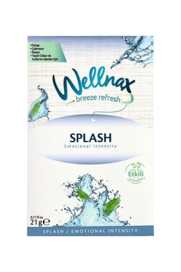 Wellnax breeze refresh Dolap Ve Çekmece Kokusu Splash Etkisi Kesesi