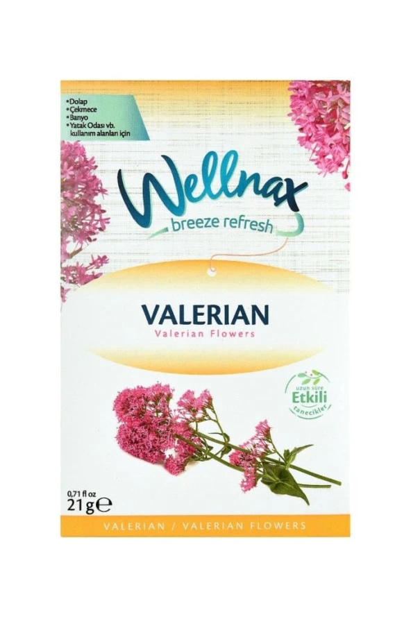 Wellnax breeze refresh Dolap Ve Çekmece Kokusu Valerian Çiçeği Kesesi