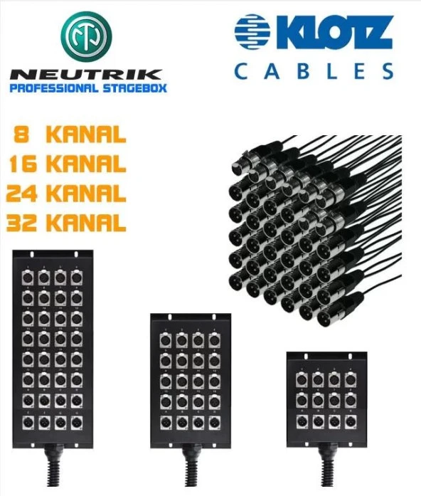 Klotz Neutrik Stage Box - 16 Kanal - 10 Metre