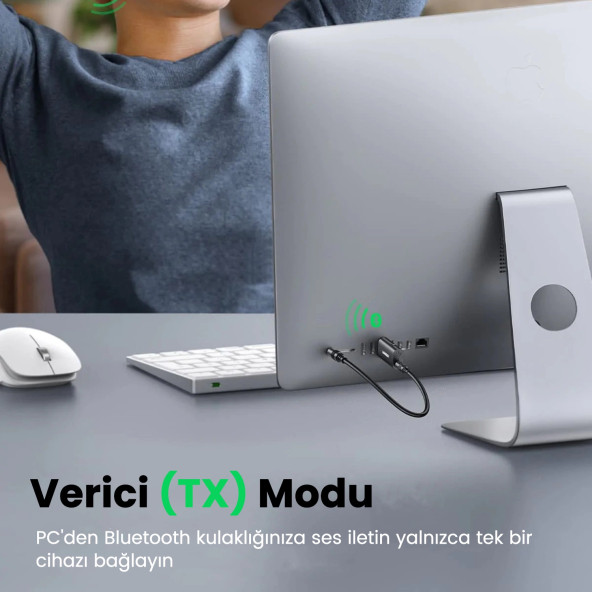 Ugreen Bluetooth 5.1 3.5mm Aux Alıcı Verici Bluetooth Adaptörü - 5