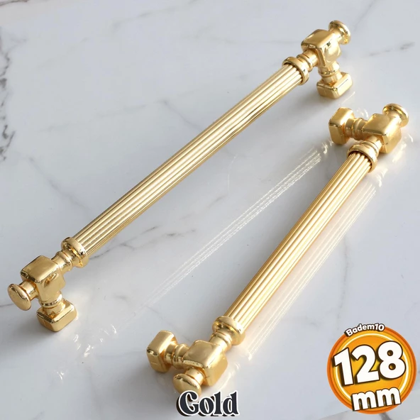 Talas Altın Çizgi Metal Kulp 128 mm 12.8 cm Mobilya Çekmece Mutfak Dolabı Dolap Kapak Kulpları Kulbu