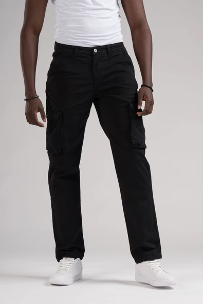 FBI Jeans Mevsimlik Kanvas Kumaş Regular Fit Boru Paça Kargo Pantolon - 8