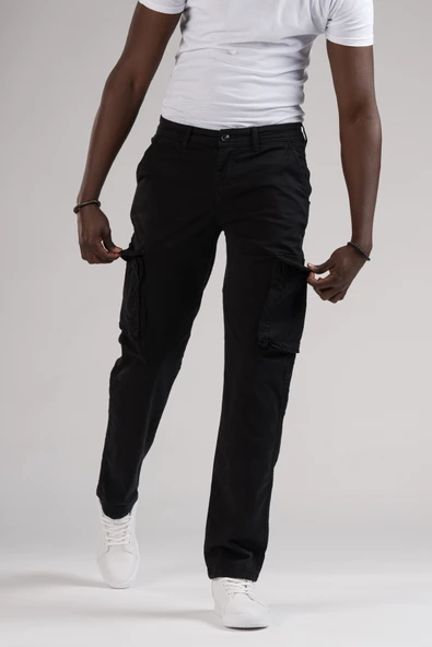 FBI Jeans Mevsimlik Kanvas Kumaş Regular Fit Boru Paça Kargo Pantolon - 7