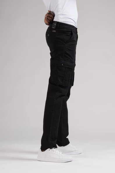 FBI Jeans Mevsimlik Kanvas Kumaş Regular Fit Boru Paça Kargo Pantolon - 9