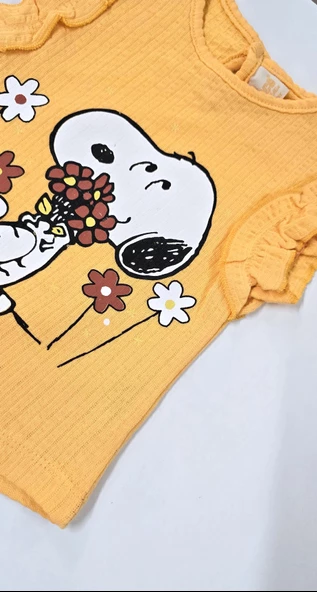 Snoopy Kız Bebek Şortlu Takım - 10