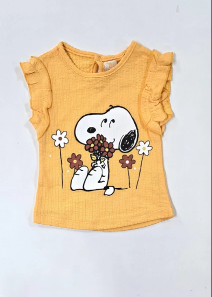 Snoopy Kız Bebek Şortlu Takım - 8