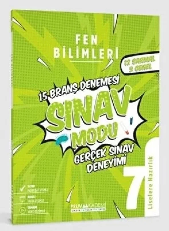 7.SINIF FEN BİLİMLERİ BRANŞ DENEMESİ ürün görseli