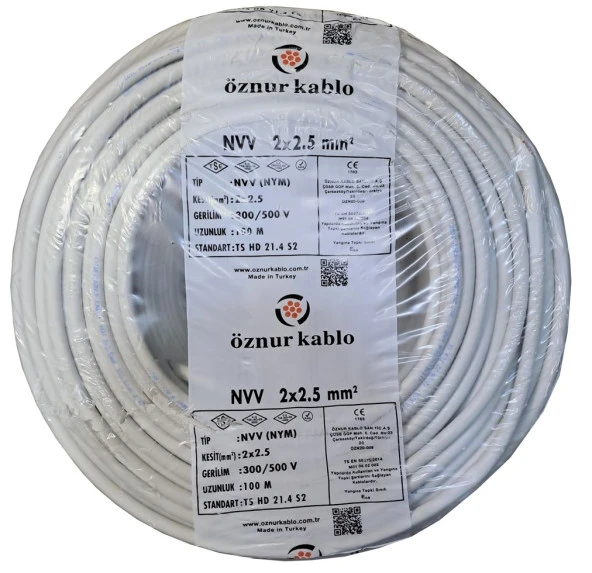 Öznur Nym Kablo 3 X 2,5 Mm 1 Metre