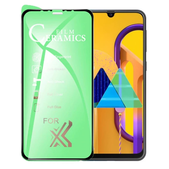 Samsung Galaxy M30S Ekran Koruyucu 9D Seramik Nano Tam Kaplayan Kavisli