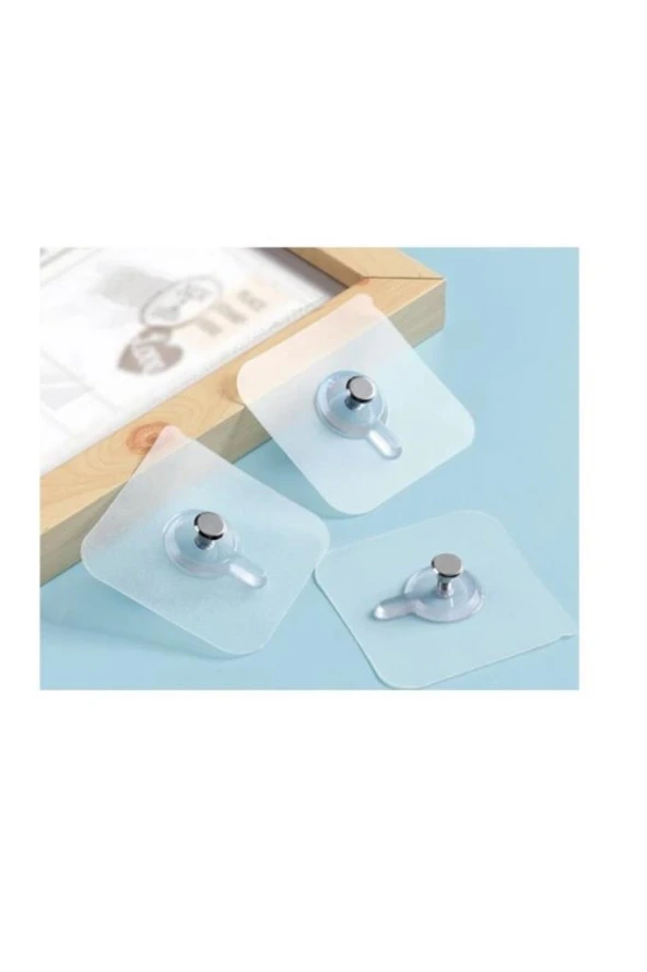 Vidalı Yapışkanlı Şeffaf Askı 4 Adet ürün görseli