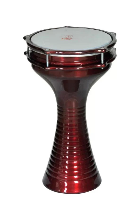 Saz 362b-br Alüminyum Darbuka Zilli Bordo 20cm