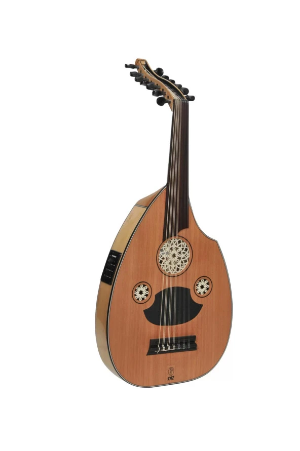 Saz Fl5mc-13r Türk Flat Elektro Ud Kelebek Kanada Kapak 13 Telli EQ