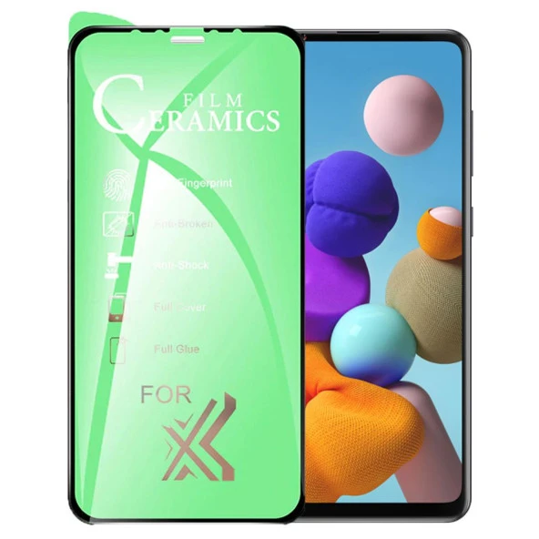 Samsung A21S Ekran Koruyucu 9D Seramik Nano Tam Kaplayan Kavisli