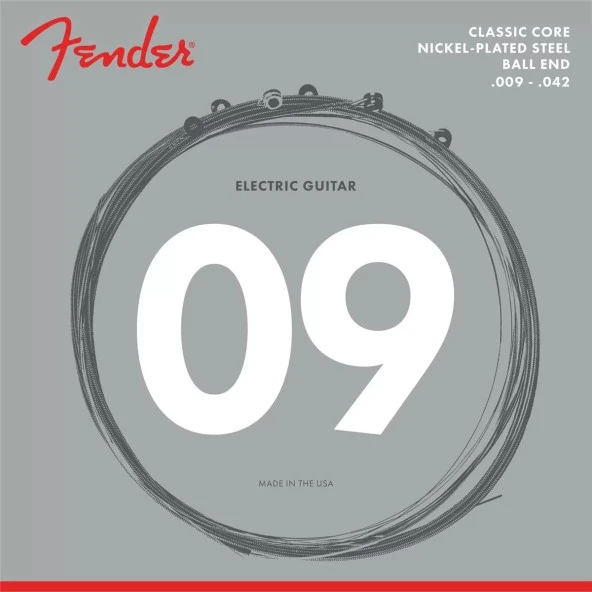 Fender Classic Core 255l Nickel-plated Steel Ball Ends .009-.042 Elektro Gitar Teli