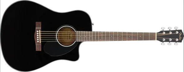 Fender Cd-60sce Dreadnought Black Elektro Akustik Gitar