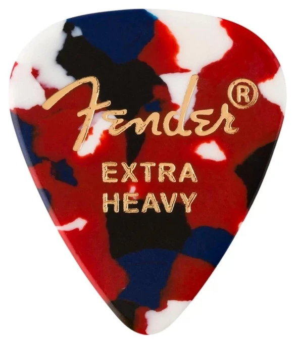 Fender Classic Celluloid Confetti 351 Shape Extra Heavy 12 Count Pena