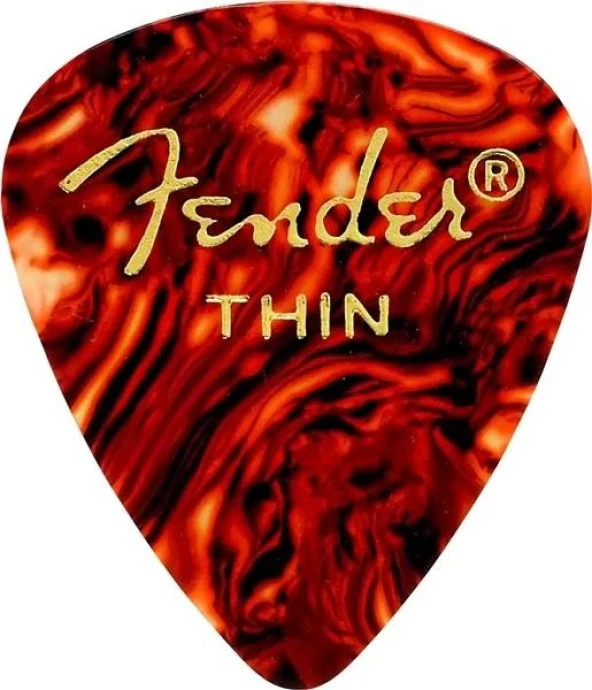 Fender Classic Celluloid Tortoise Shell 351 Shape Thin 12 Count Pena