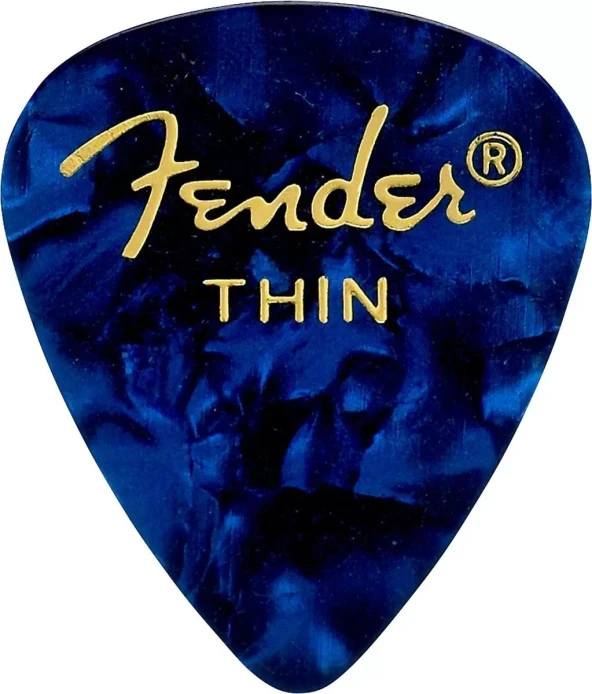 Fender Premium Celluloid 351 Shape Thin Blue Moto 12-adet Pena