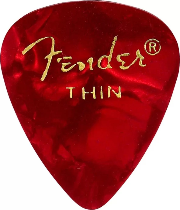 Fender Premium Celluloid 351 Shape Thin Red Moto 12-adet Pena