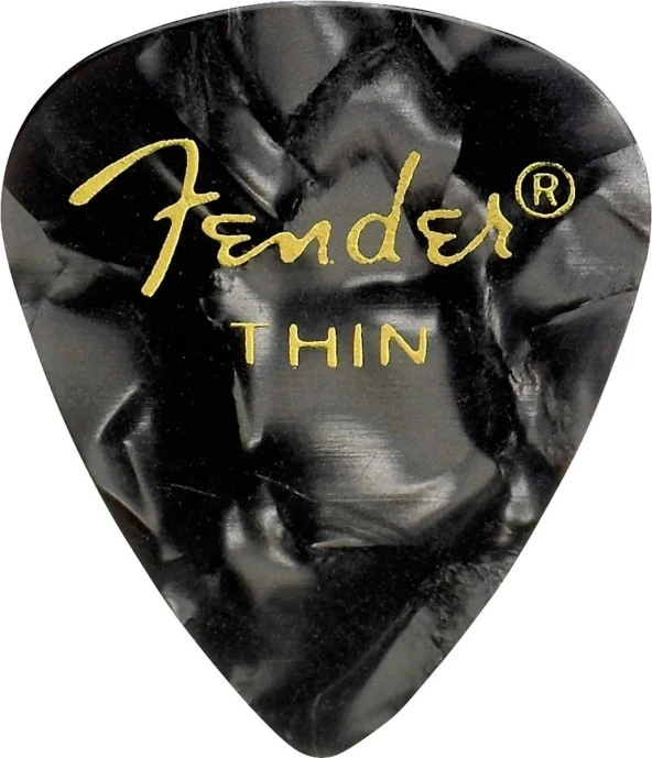 Fender Premium Celluloid 351 Shape Thin Black Moto 12-adet Pena