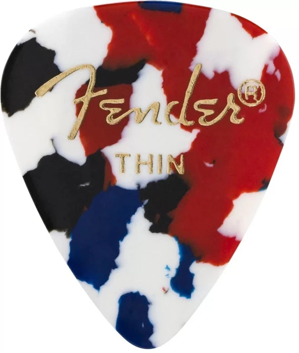 Fender Classic Celluloid Confetti 351 Shape Thin 12 Count Pena