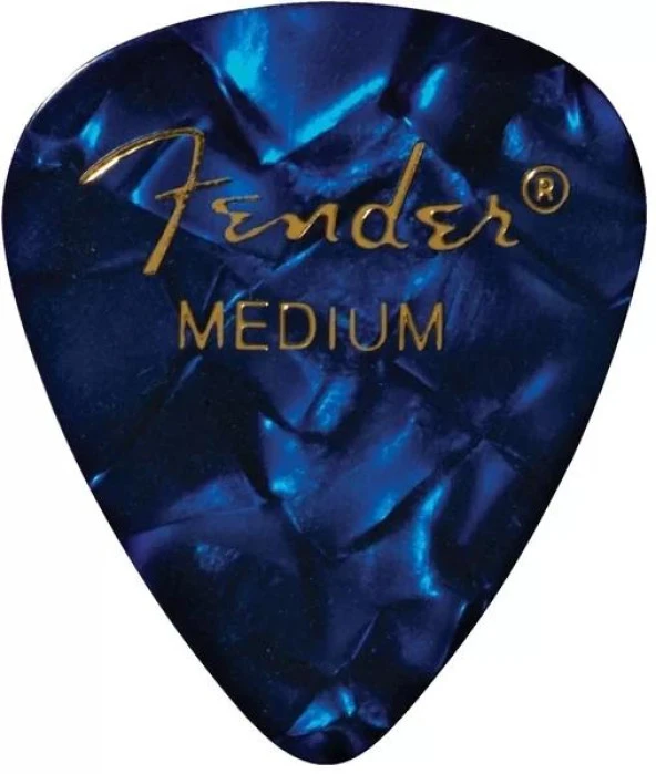 Fender Premium Celluloid 351 Shape Medium Blue Moto 12-adet Pena