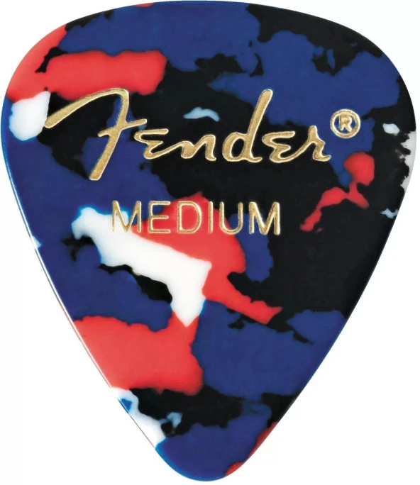 Fender Classic Celluloid Confetti 351 Shape Medium 12 Count Pena