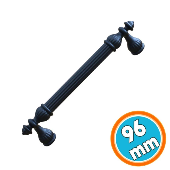 Mobilya Kulp Mutfak Dolabı Çekmece Dolap Kulpları Kapak Kulpu Kulbu Siyah 96 mm Metal