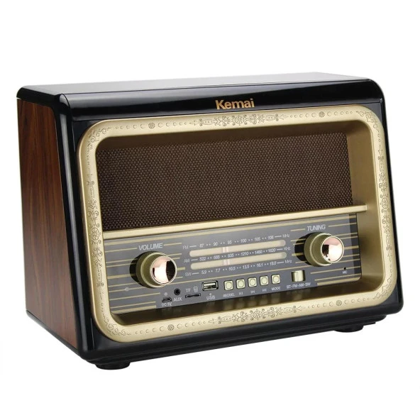 Kemai Bluetooth Usb Sd Fm Radyo Nostaljik Radyo Md-1911bt