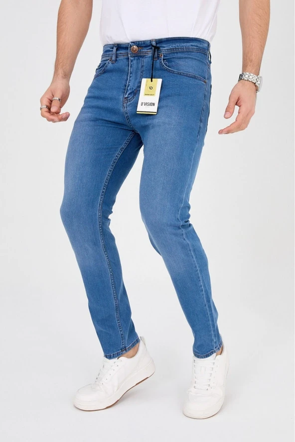 Slim Fit Kirli Mavi Erkek Pantolon