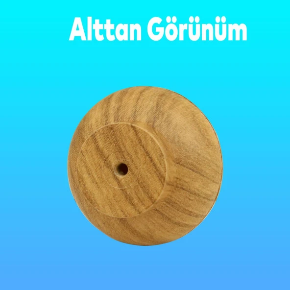 Düğme Kulp Mobilya Dolap Çekmece Kulpu Kulbu Plastik Kahverengi Ceviz Tek Vidalı Kulp - Resim 2
