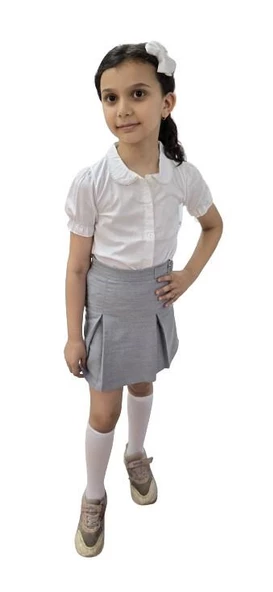 Önü Pileli Okul Eteği - 9