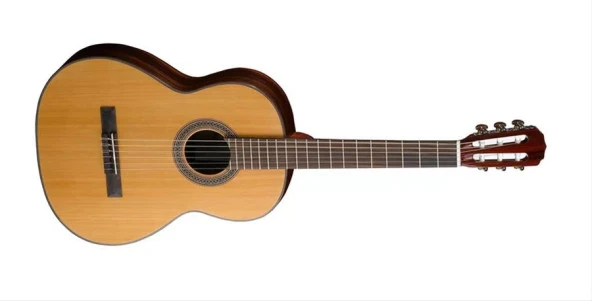 Cort Ac15nat Klasik Gitar, Masif Sedir Kapak, Gülağacı Yanlar V