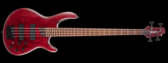 Cort B4 Element Opbr Bas Gitar, 4 Telli Open Pore Burgundy Red