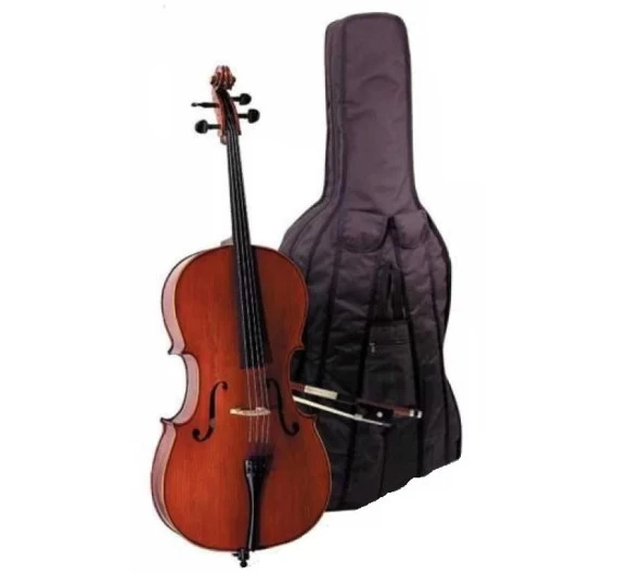 Valencıa Ce160f12 Cello 1/2 Scale +kılıf+yay, Karartılmış Akçaağaç B