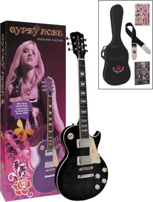 Valencıa Gre2kcbk Elektro Gitar Gypsy Rose Set (gıgbag, Strap, Stıck