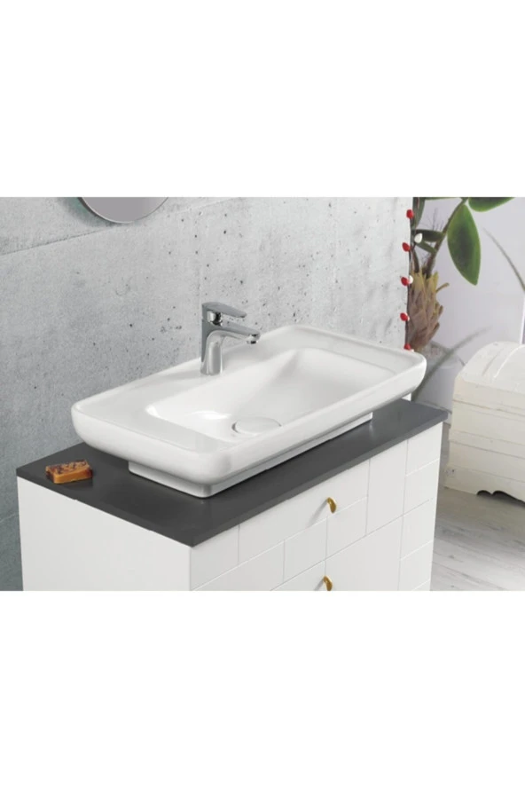 Turkuazseramik Cerastyle Lal 80 Cm Tezgah Üstü Çanak Lavabo