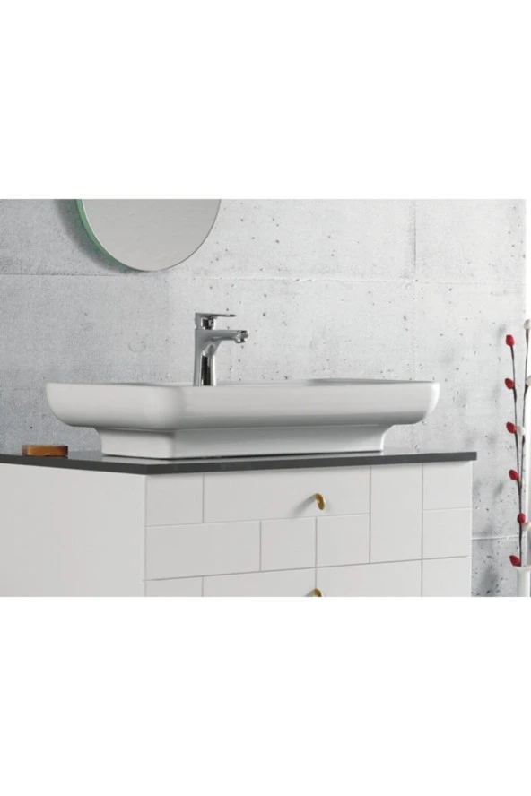 Turkuazseramik Cerastyle Lal 80 Cm Tezgah Üstü Çanak Lavabo - 2