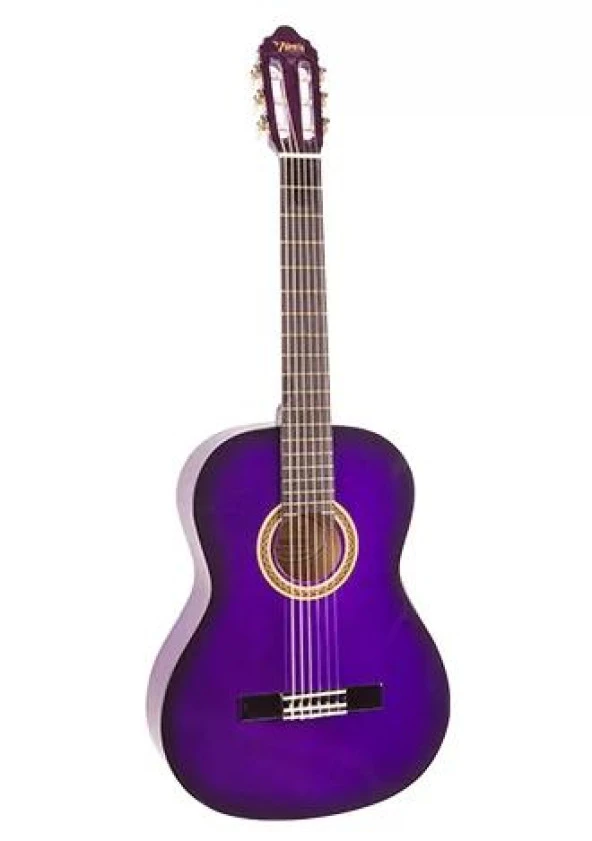 Valencıa Vc102tpps Klasik Gitar Sap Çelikli 1/2 Mor Sunburst